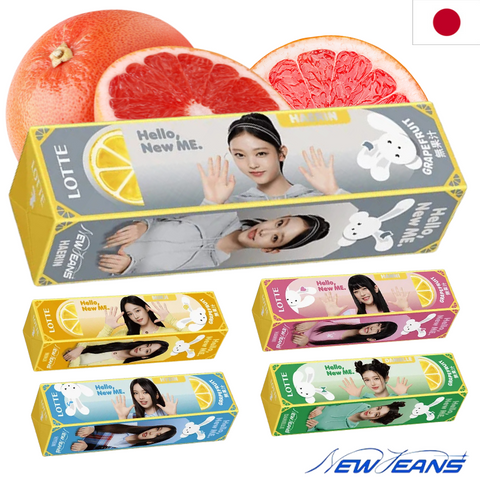 Lotte Newjeans Grapefruit Smaak Kauwgom 9 stuks 24g (Willekeurig Ontwerp)