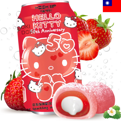 High Up Hello Kitty Soda Ramune Sabor Fresa Mochi Daifuku 330ml