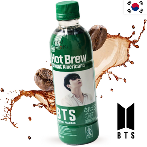 BTS Café Hot Brew Americano Dulce (Halal) 350ml (Diseño Aleatorio)