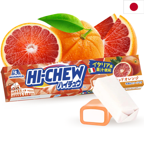 Morinaga Hi-chew Caramelos de Japón Sabor Naranja Roja 12pcs