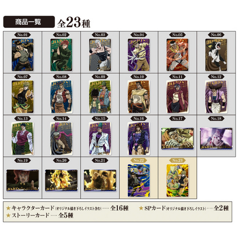 BANDAI Jojo's Adventure Stardustcrusaders Wafer and Card 15g