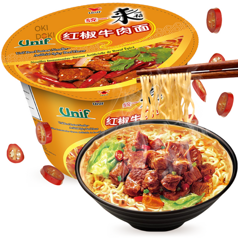 Unif Bowl Noodles with Spicy Beef Soup 110g