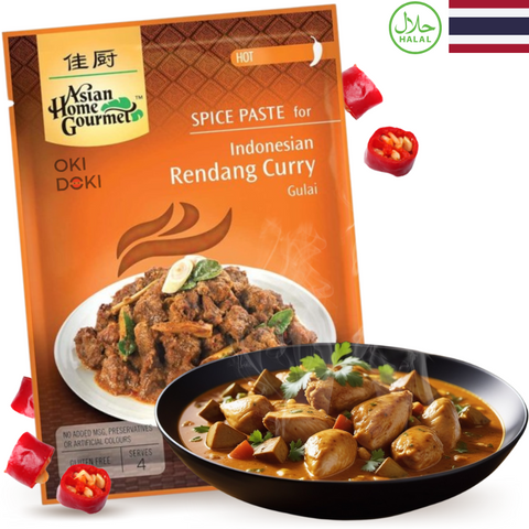Pasta de Caril Rendang Indonésio AHG (Halal, Vegetariano) 50g
