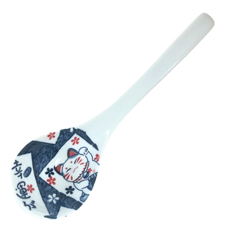 Lucky Cat Ceramic Spoon 21cm 1 unit