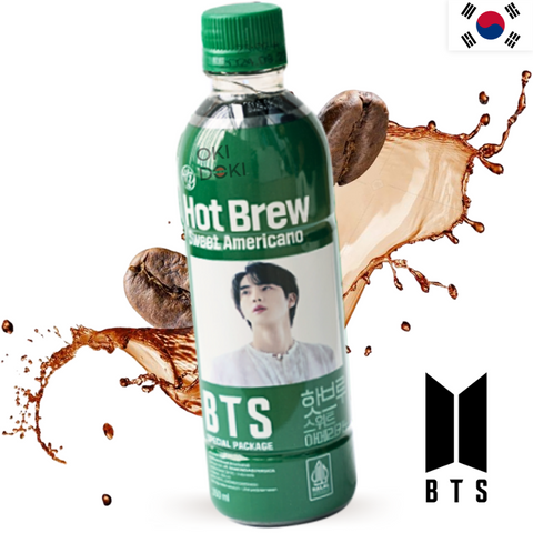 BTS Café Hot Brew Americano Dulce (Halal) 350ml (Diseño Aleatorio)