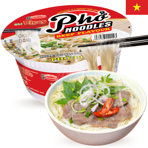 Acecook Bowl Beef Flavor Rijstnoedels Pho Bo 71g