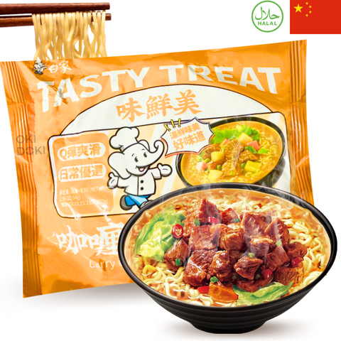 BAIXIANG Noedels Inst. Curry rundvlees 84g