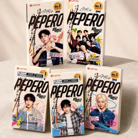 Lotte Pepero Stray Kids Cookies & Cream (Grande) 32g x 8Pks