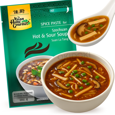 Sopa instantânea AHG sabor Sichuan agridoce para 4 pessoas (Halal, Vegetariana) 50g