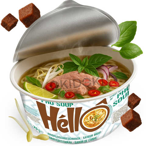Acecook Hello Pho Bo Fideos de Arroz Sabor Ternera 70g
