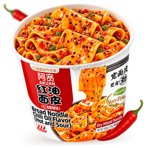 Akuan Bowl Fideos Gruesos con Salsa Agripicante (Halal) 115g