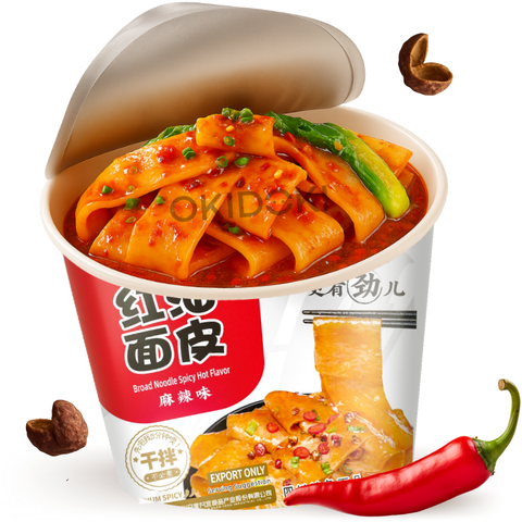 Akuan Bowl Thick Noodles with Spicy Mala Sauce 110g