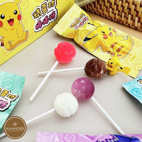 Amandier Lollipop Piruleta de Pokémon (Diseño Aleatorio) 15g