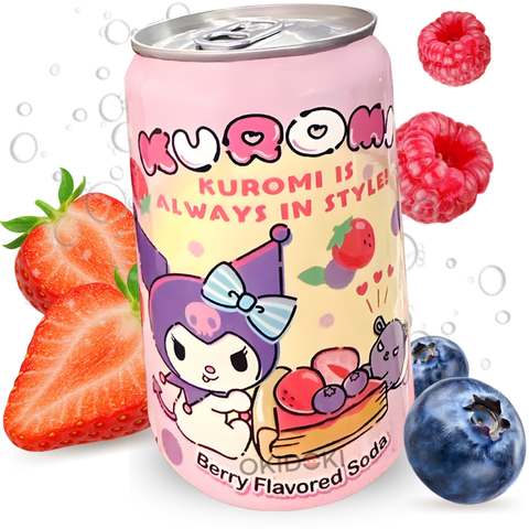Amandier Refresco Soda Sabor Frutos Rojos (Sanrio Kuromi) 330ml