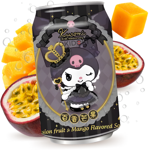 Amandier Refresco Soda Sabor Maracuyá y Mango (Sanrio Kuromi) 330ml
