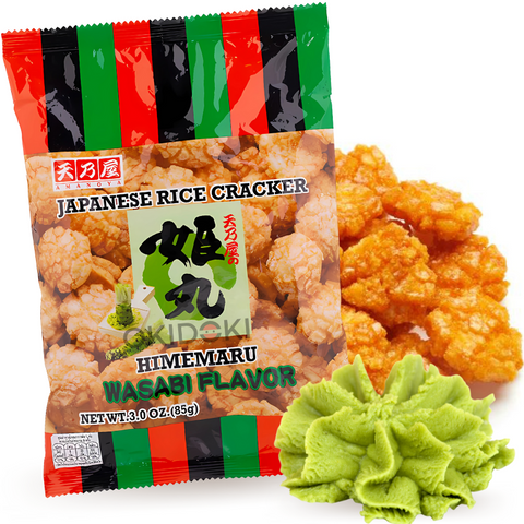 Amanoya Galletas de Arroz Japonés Crujiente Sabor Wasabi 85g