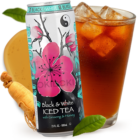 Arizona Té Helado Blanco y Negro Sabor Miel y Ginseng 650ml
