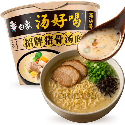 BAIXIANG Bowl Fideos con Sopa de Cerdo Tonkotsu 108g