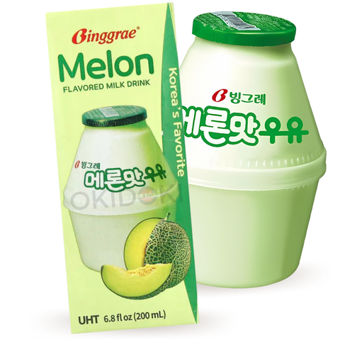 BINGGRAE Bebida Leche Coreano Sabor Melon (Halal) 200ml
