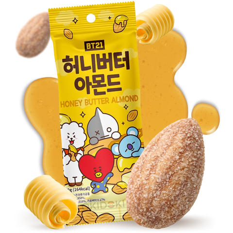 BT21 Aperitivo Almendra Sabor Mantequilla y Miel 30g