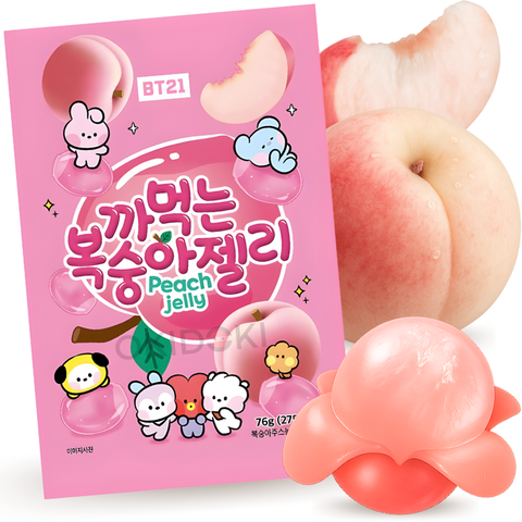 BT21 Gominolas Pelables de Melocotón 76g