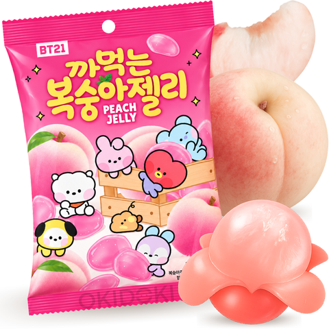 BT21 Peelable Peach Gummies 76g