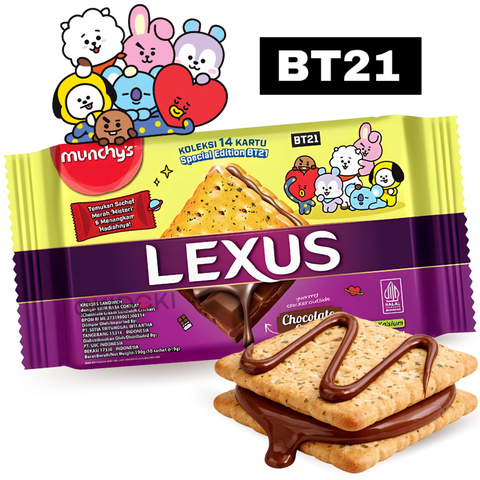 BT21 Munchy’s Lexus Galletas Sandwich con Crema de Chocolate (Halal) 76g