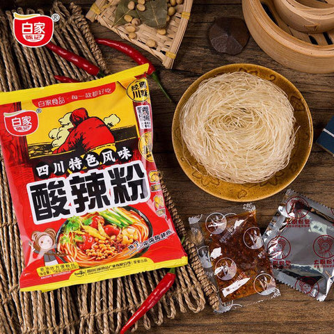 Noodles instantâneos BaiJia sabor picante e ácido (Halal) 105g