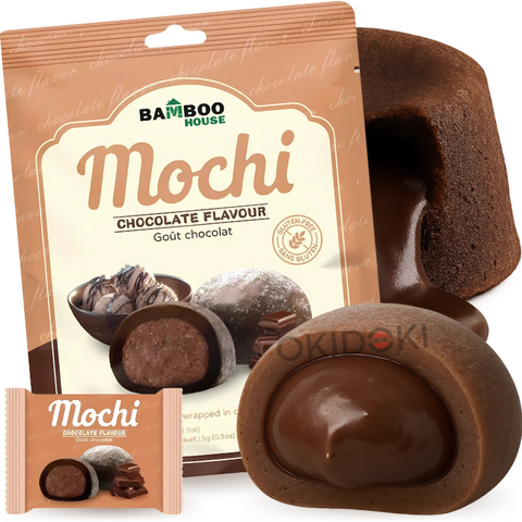 Bamboo House Mochi de Chocolate (Sin Gluten, Lacto Vegetariano) 180g 12pcs