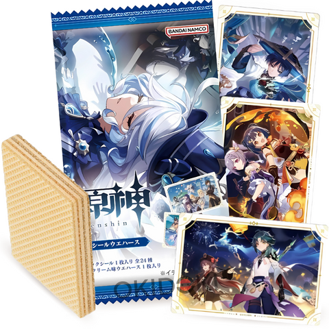 Bandai Genshin Impact Wafer Cookie com Cartão 14g