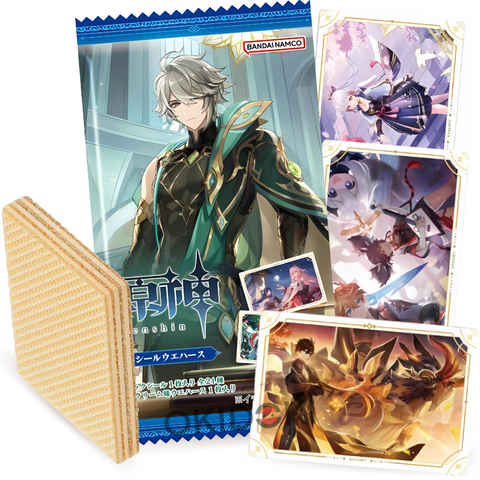 Bandai Genshin Impact Wafer Cookie com Cartão 14g
