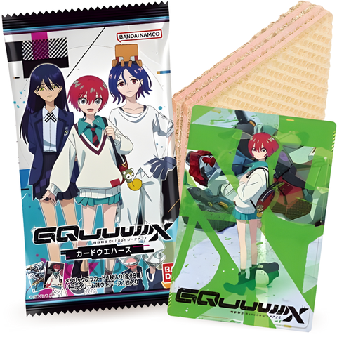 Cartão Bandai Mobile Suit Gundam GQuuuuuuX com bolacha wafer 12g