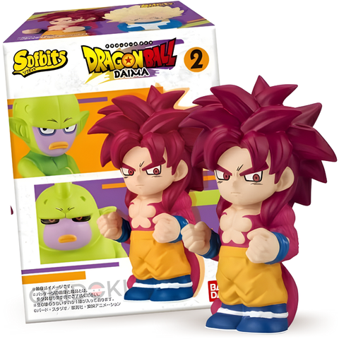 Figura Bandai Softbits Dragon Ball 2 com pastilha elástica 1,5g