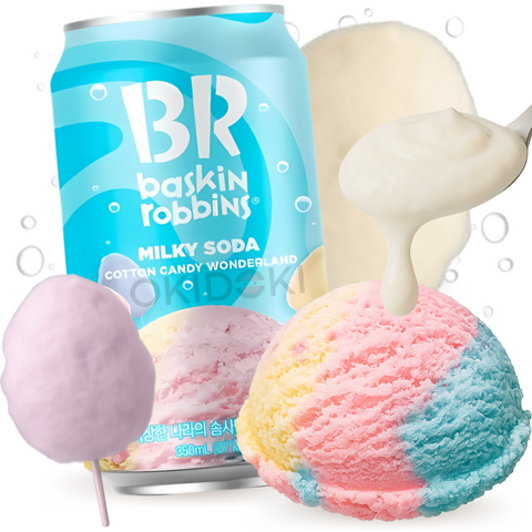 Baskin Robbins Soda de Yogurt sabor Algodón de Azúcar 350ml