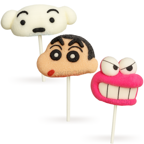 BoOZi Malvavisco Lollipop de Shin Chan Sabor Variado 20g