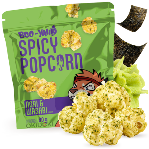 Booyah Seaweed and Wasabi Popcorn 80g