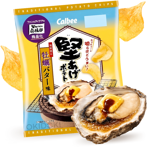 Calbee Kataage Patatas Fritas Sabor Mantequilla y Ostra 60g