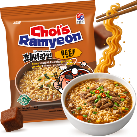 Choi’s Ramen Sabor Ternera (Halal) 113g