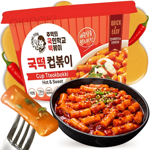 Cook Tok Bowl Tteokbokki Sabor Dulce y Picante (Halal) 135g