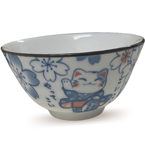 Ceramic Bowl (Lucky Cat A) 11.5cm