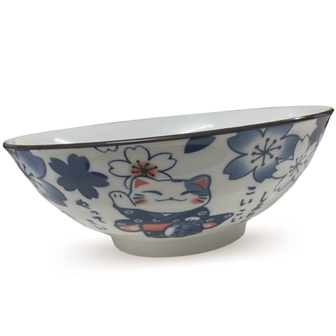Ceramic Bowl (Lucky Cat A) 20cm