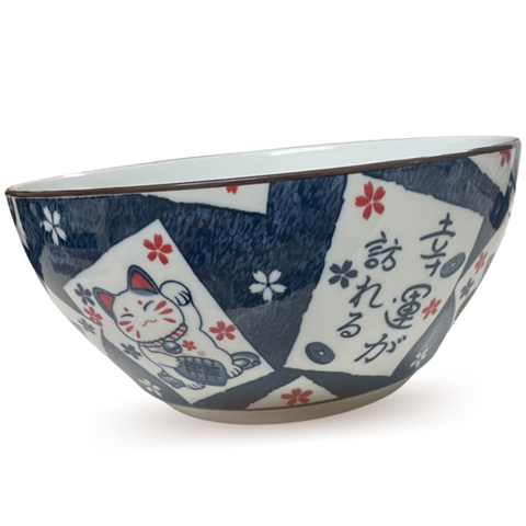 Ceramic Bowl (Lucky Cat B) 20cm