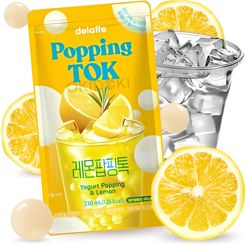 Delaffe Bebida Ice Cup sabor Limón con Popping Boba 230ml