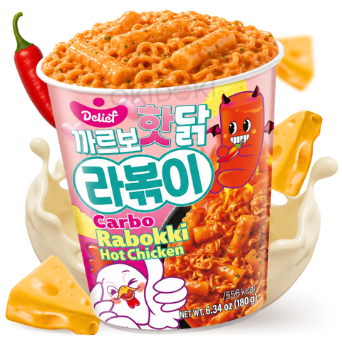 DELIEF Cup Rabokki Korean Inst. Carbonara Flavor 180g