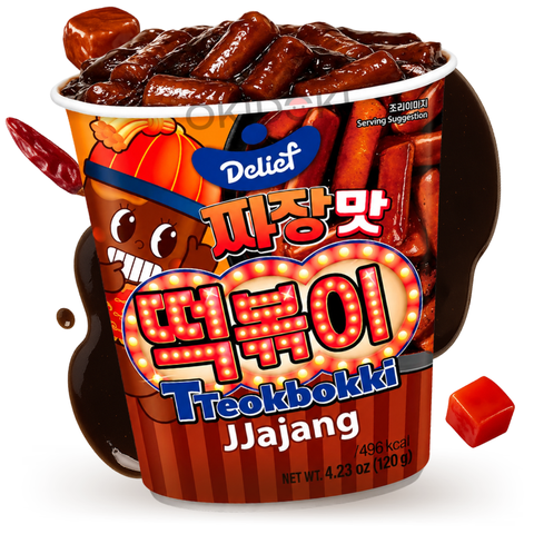 Delief Tteokbokki Instantáneo sabor Jjajang (Halal) 120g