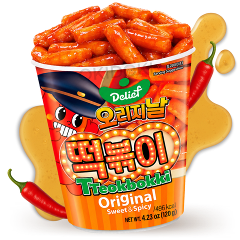 Delief Tteokbokki Instantáneo sabor Original Dulce y Picante (Halal) 120g