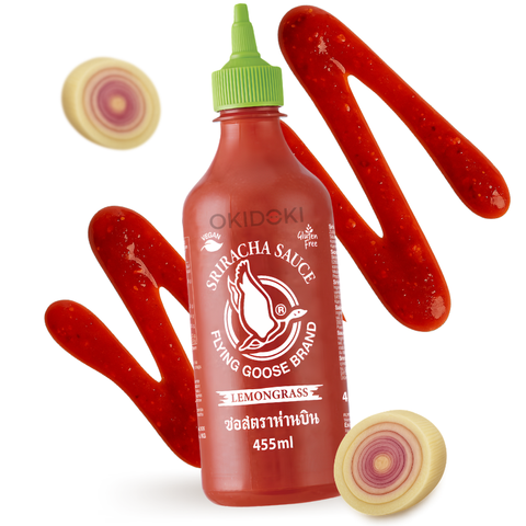 Flying Goose Sriracha con Hierba de Limón Lemongrass (Hala, Vegano, Sin Gluten) 455ml