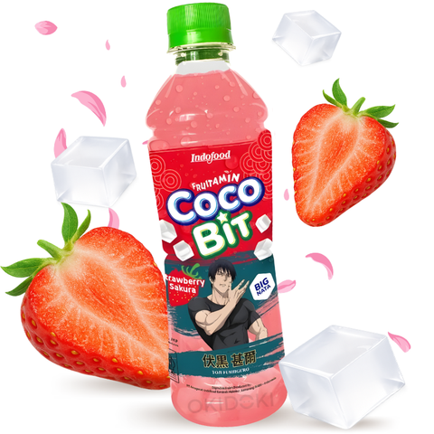 Fruitamin (Jujutsu Kaisen) Bebida de Fresa Sakura con Nata de Coco (Halal) 350ml