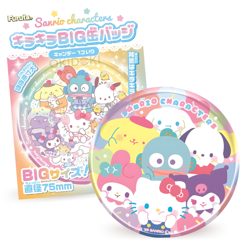 Furuta Sanrio Caramelos con Broche Metálica Brillante Grande 7.5 cm