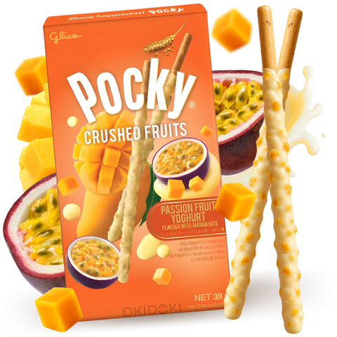 Glico Pocky Yogur de Maracuyá con Trocitos de Mango 38g